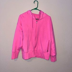 old navy athletic pink zip up jacket sweatshirt